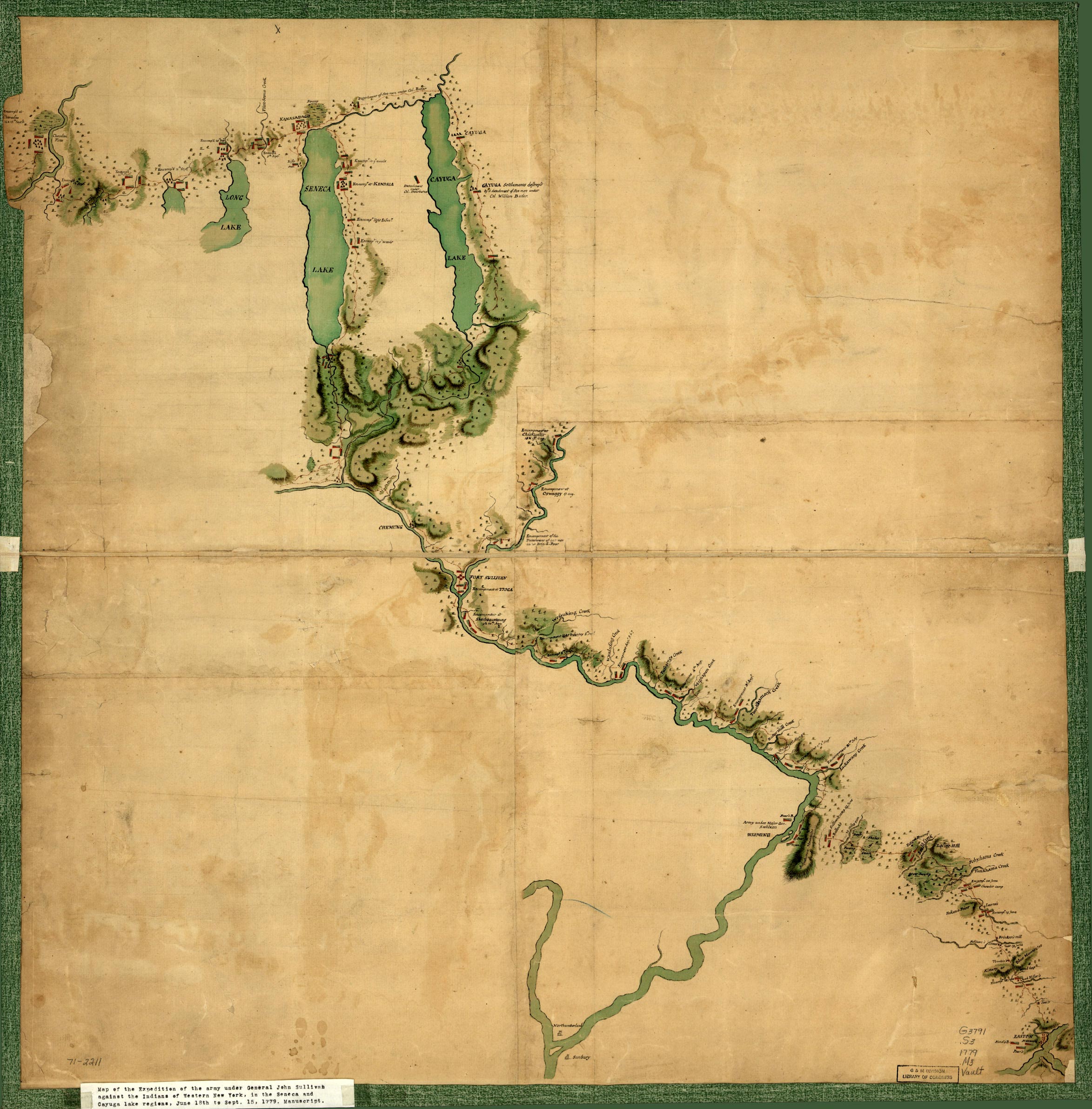 1779 map of Sullivan Campaign 6.18.1779-9.15.1779
